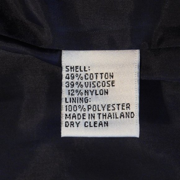 Talbots Blue Tweed Fringed Lined Blazer - Picture 9 of 9